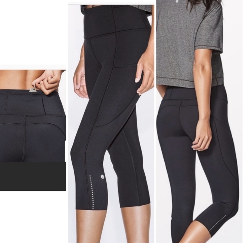 Lululemon Fast and Free Reflective High-Rise Crop